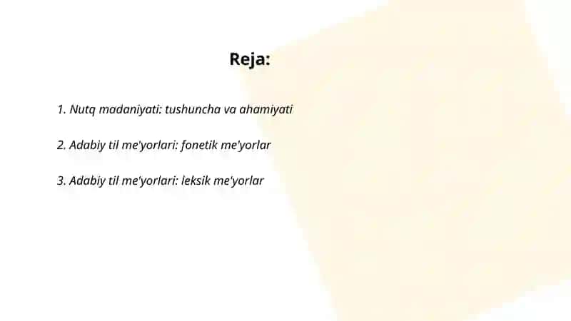 Nutq madaniyati va adabiy til me’yorlari 2
