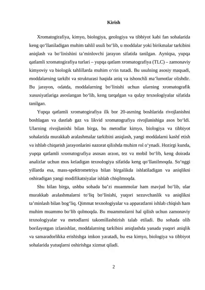 Yupqa qatlamli xromatografiya 2