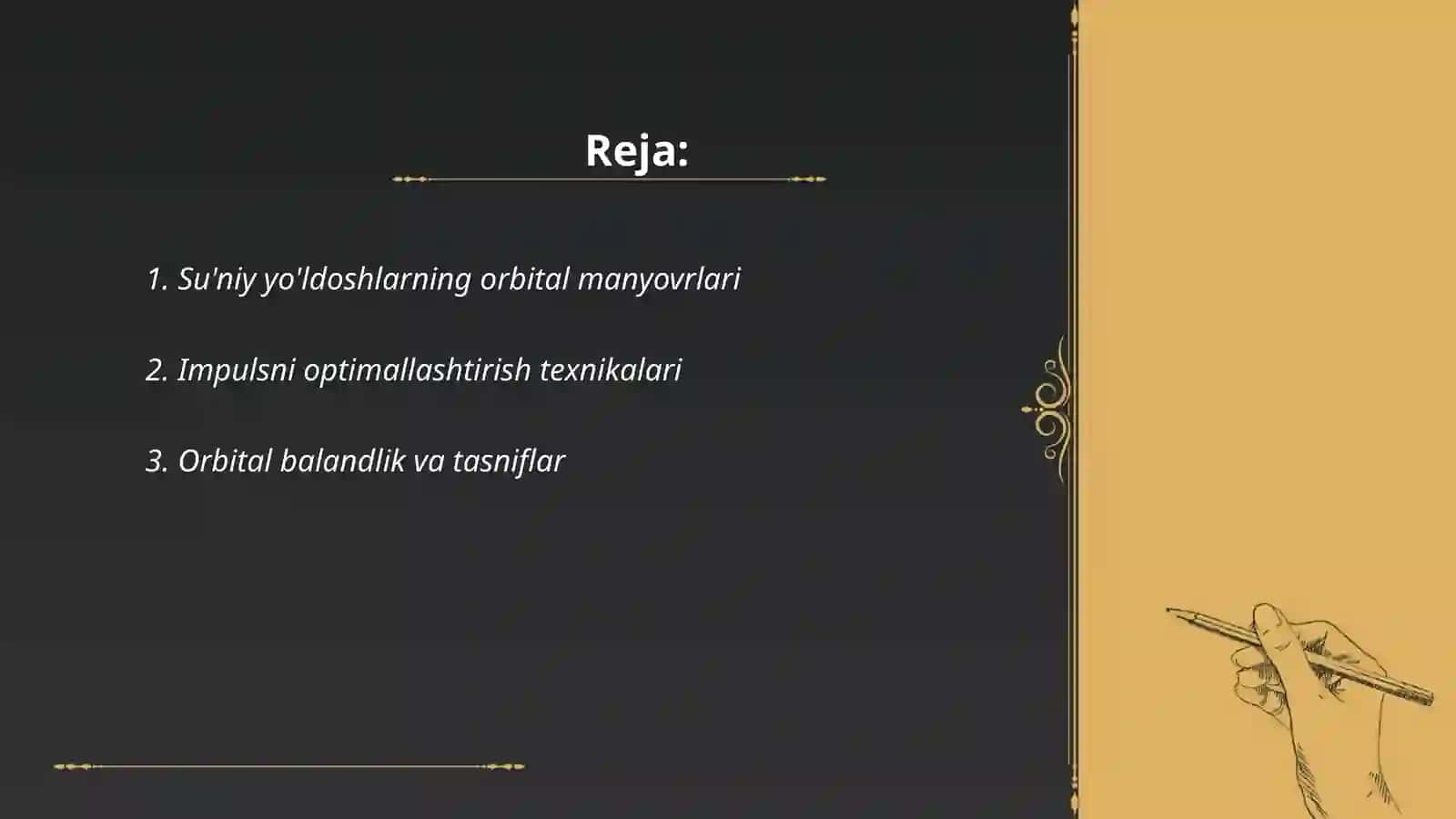 Su'niy yo'ldoshlarning orbital manyovrlari 2