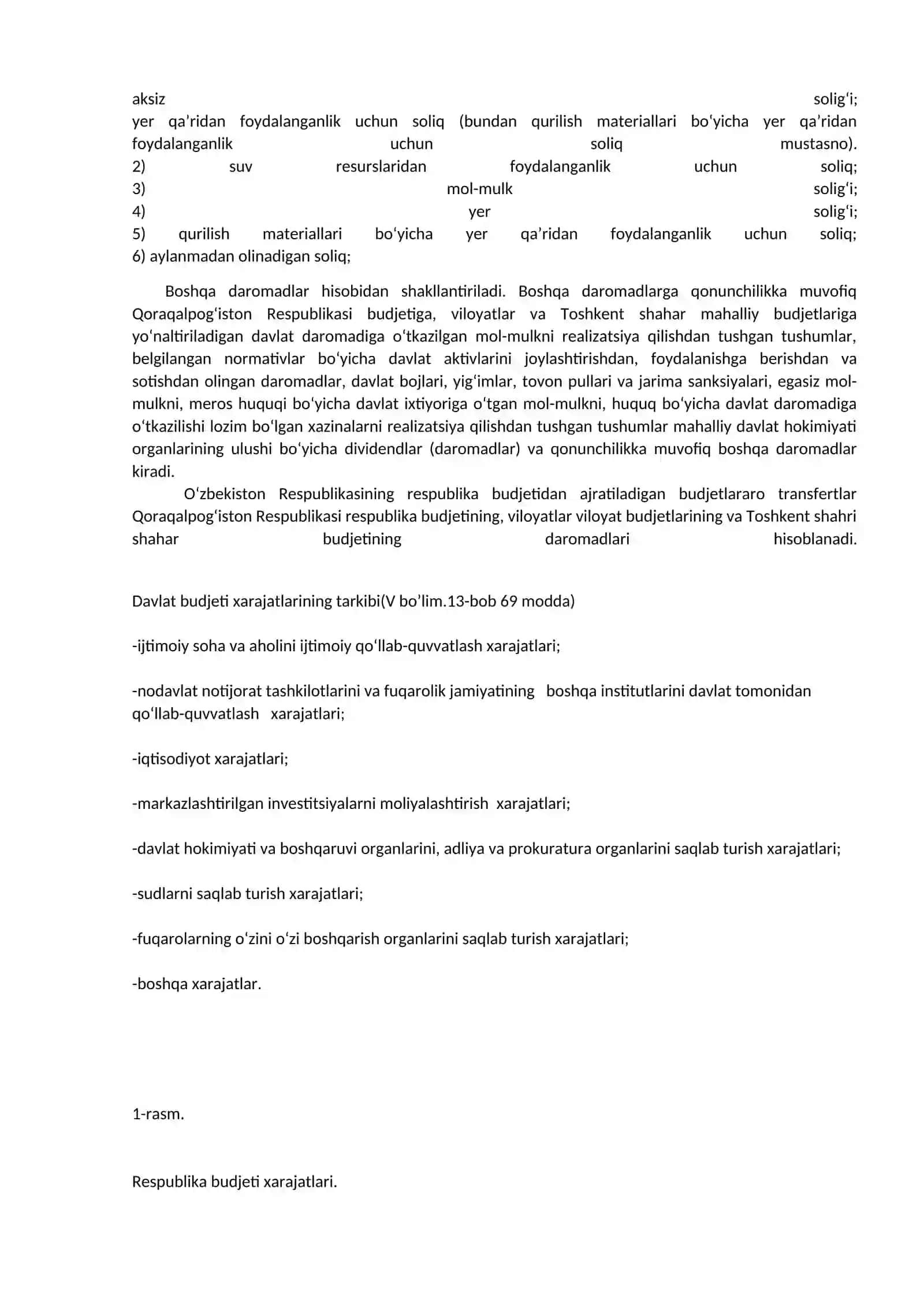 Budjet tizimi budjetlarining daromadlari va xarajatlari 2
