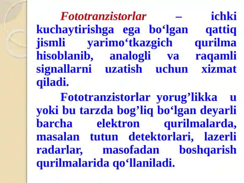 Fototranzistorlar 2