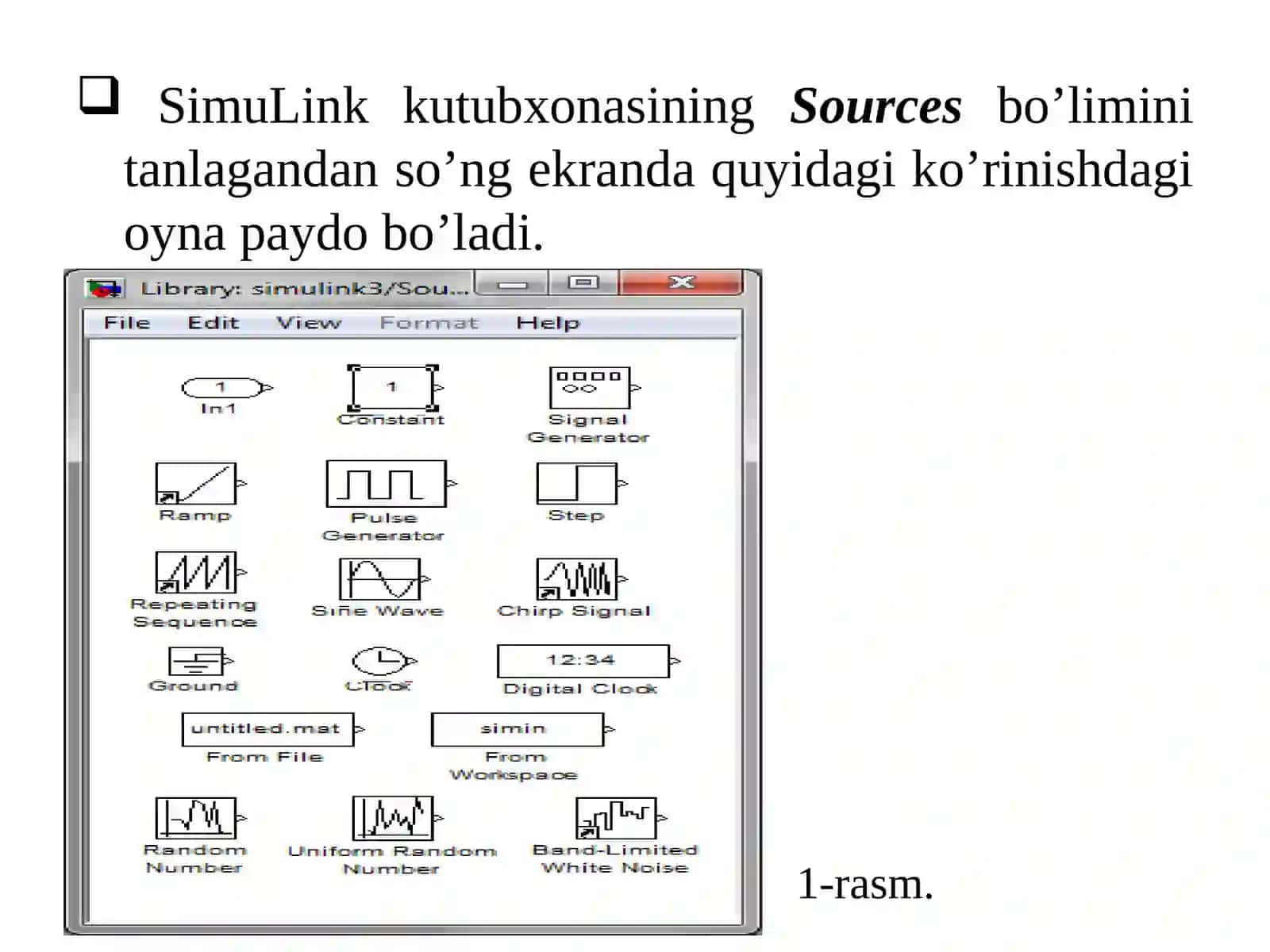 simulink Signal Manbalari Bloklari 2