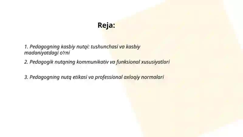 Pedagogning kasbiy nutqi 2