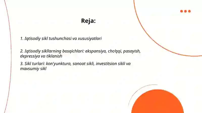 Iqtisodiy rivojlanishning siklligi va iqtisodiy sikl nazariyalari 2