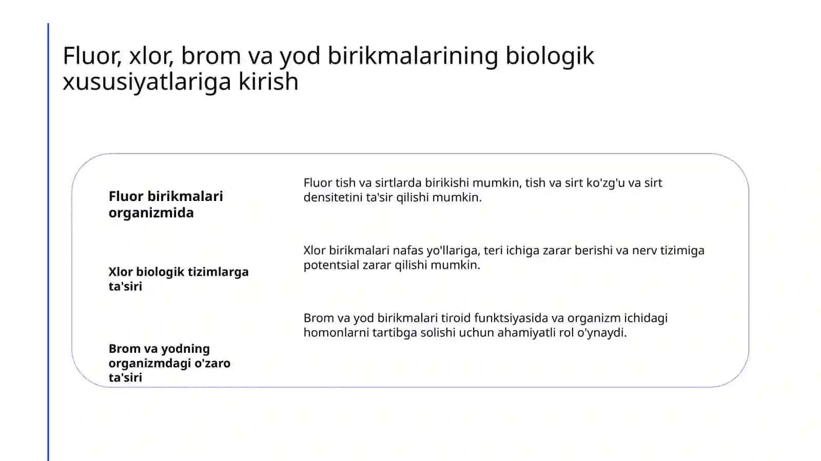 FTOR XLOR BROM VA YOD BIRIKMALARINING BIOLOGIK XUSUSIYATLARI 2