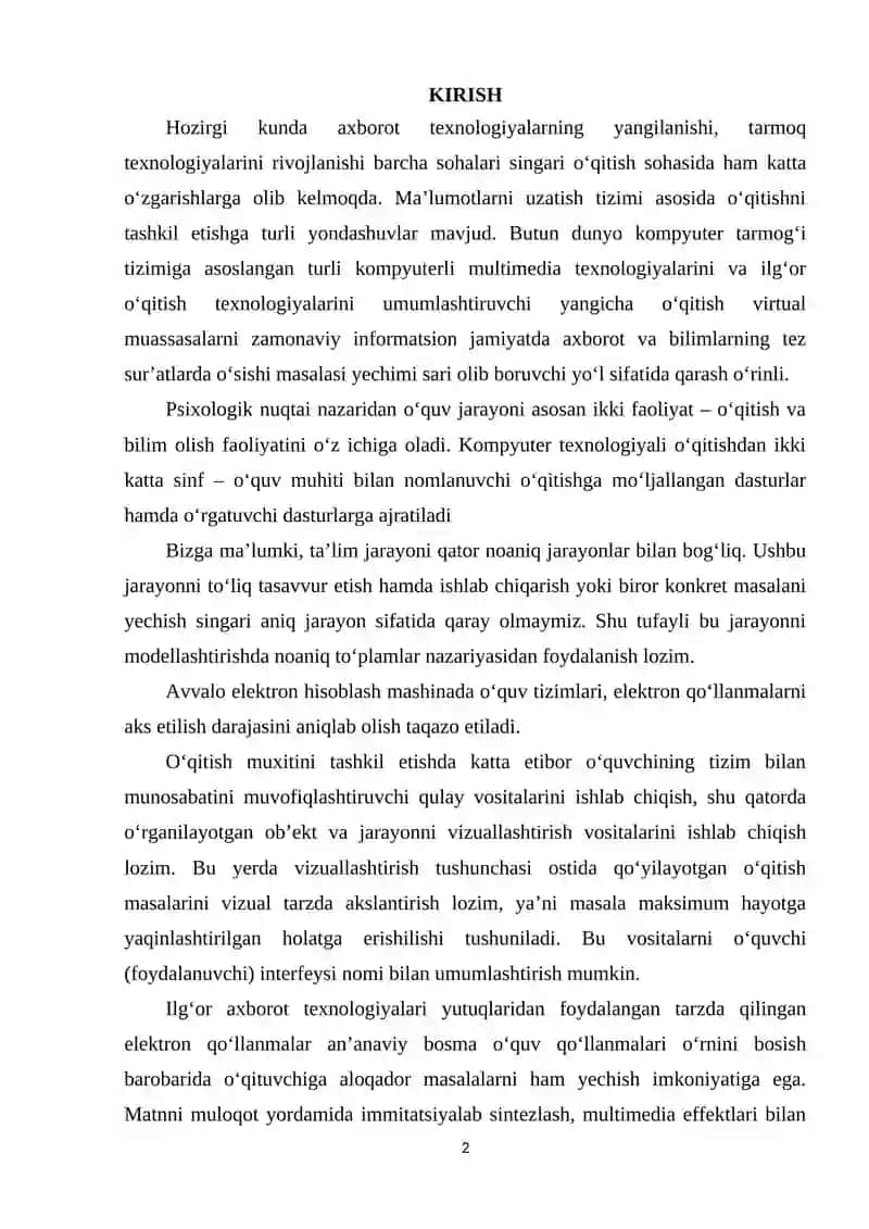 KOMPYUTER GRAFIKASINING TASNIFI VA RIVOJLANISH ISTIQBOLLARI 2