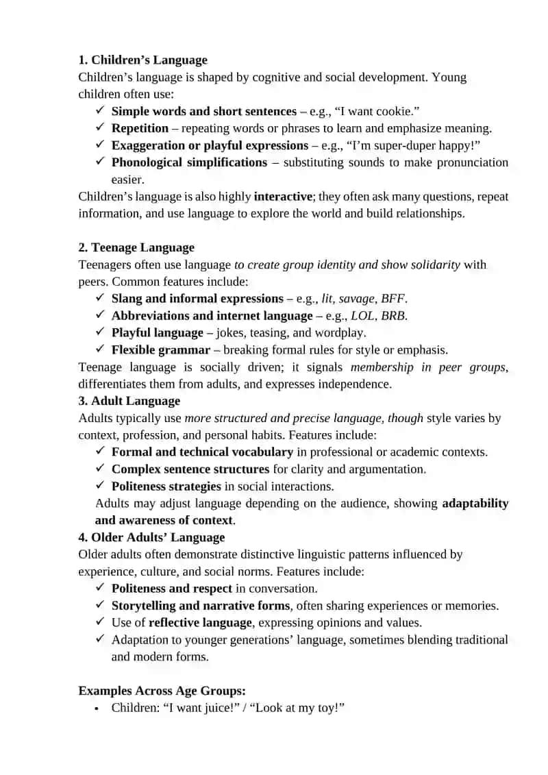 Language and Age 2