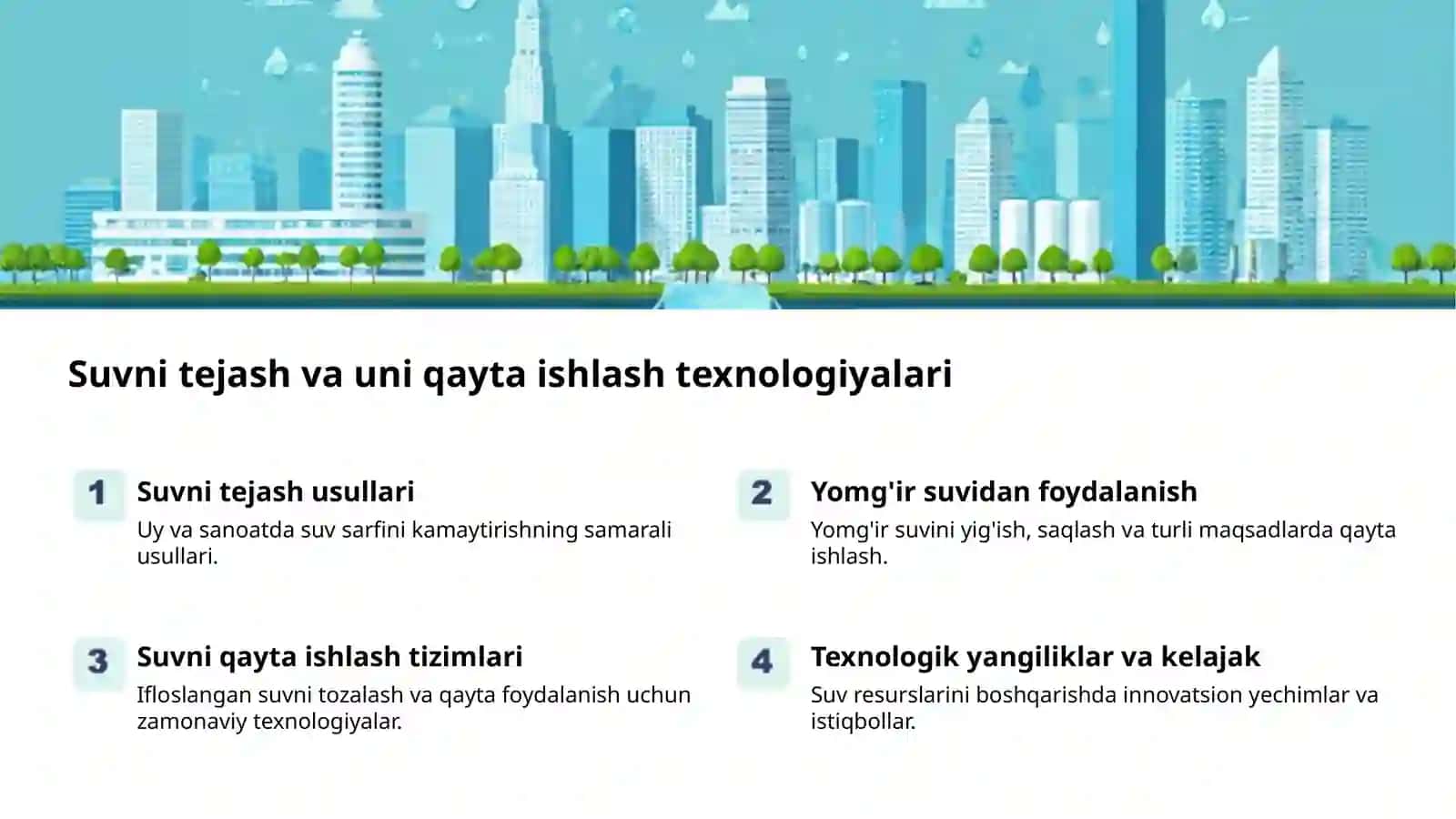 Suvni himoya qilish, kelajakni saqlash 2