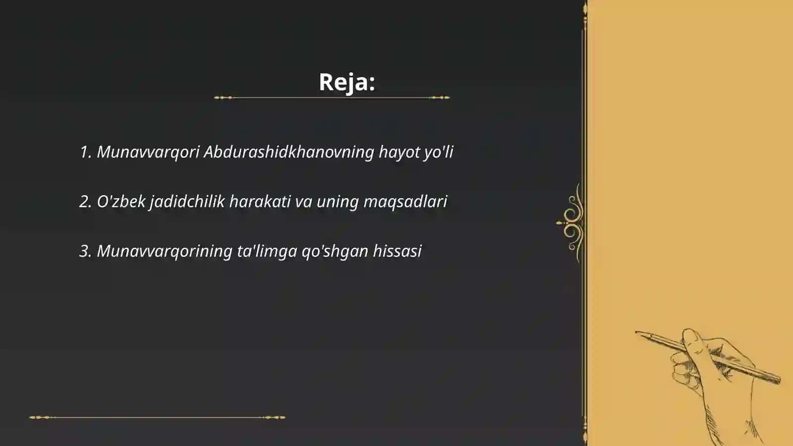 Munavvarqori Abdurashidxonov o'zbek jadidchilik mharakatining yo'lboshchilaridan biri 2