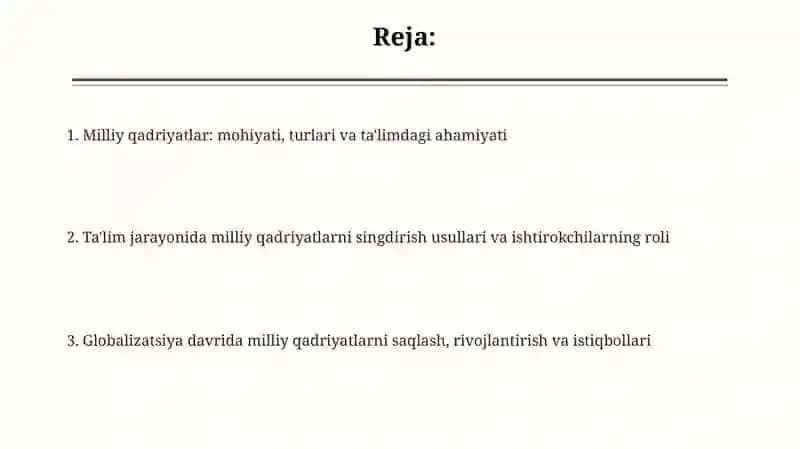 Milliy qadriyatlarningo‘rni ta'lim jarayonida 2