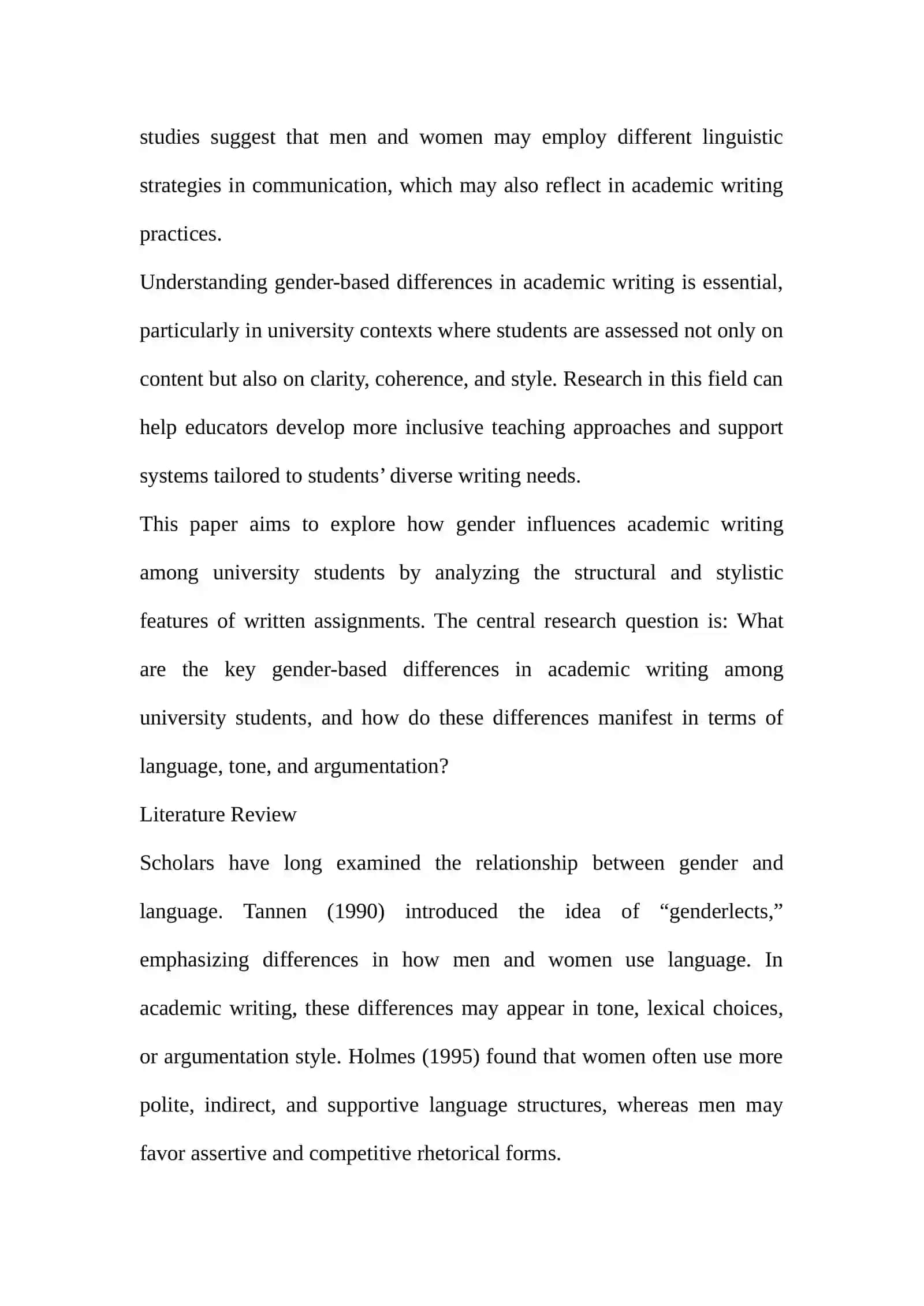 Gender Differences in Academic Writing Among University Students 2
