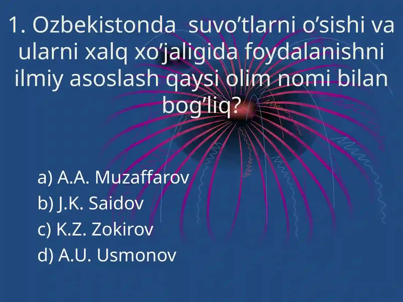 SUVO'TLAR BO'LIMI 2