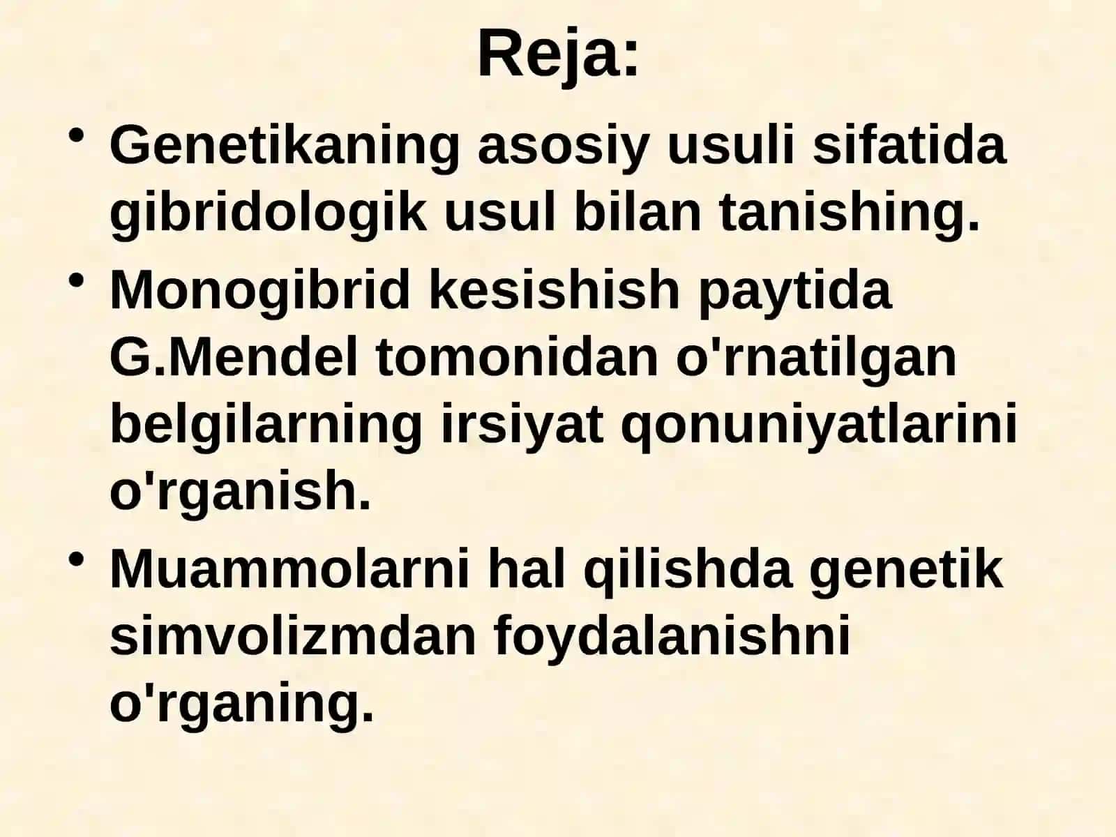 Asoslar genetika 2