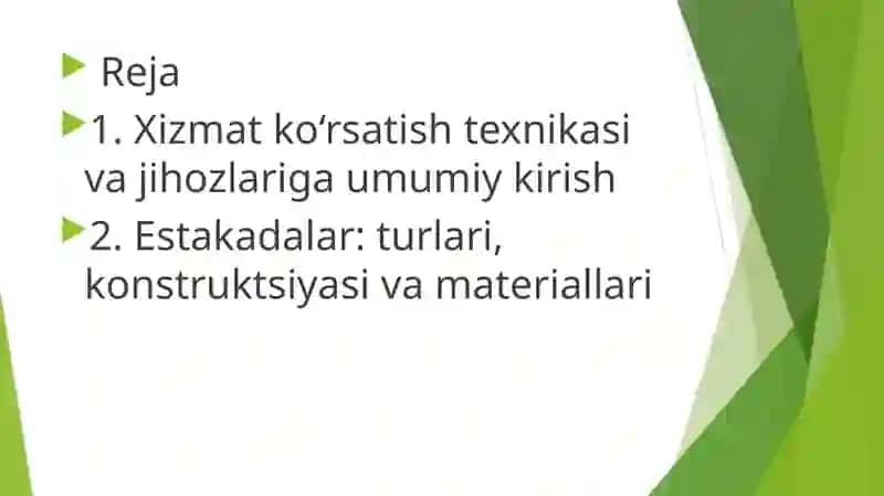 TXK VA ESTAKADALAR haqida. 2