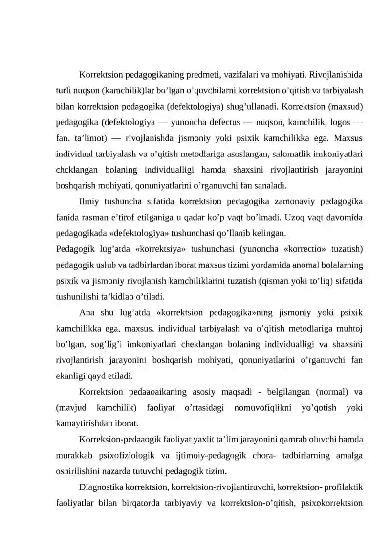Korreksion pedagogika asoslari. Inklyuziv ta’lim 2