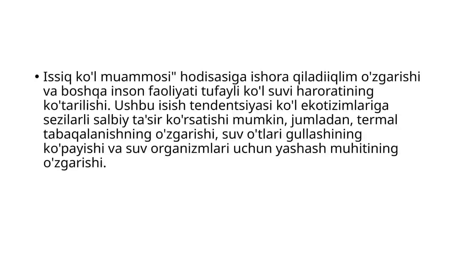 Issiqko`lmuammosi 2