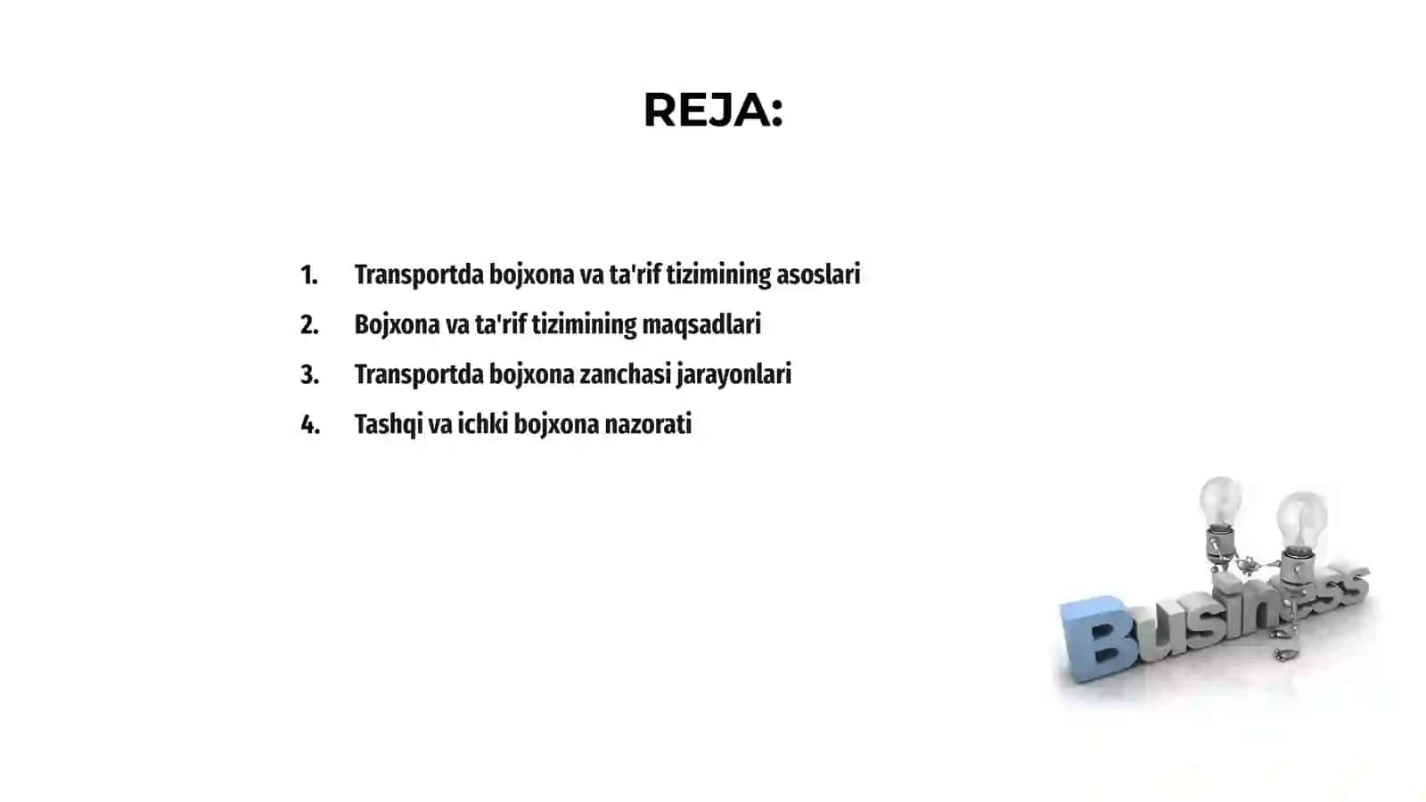 Transportda bojxona va ta'rif tizimi 2