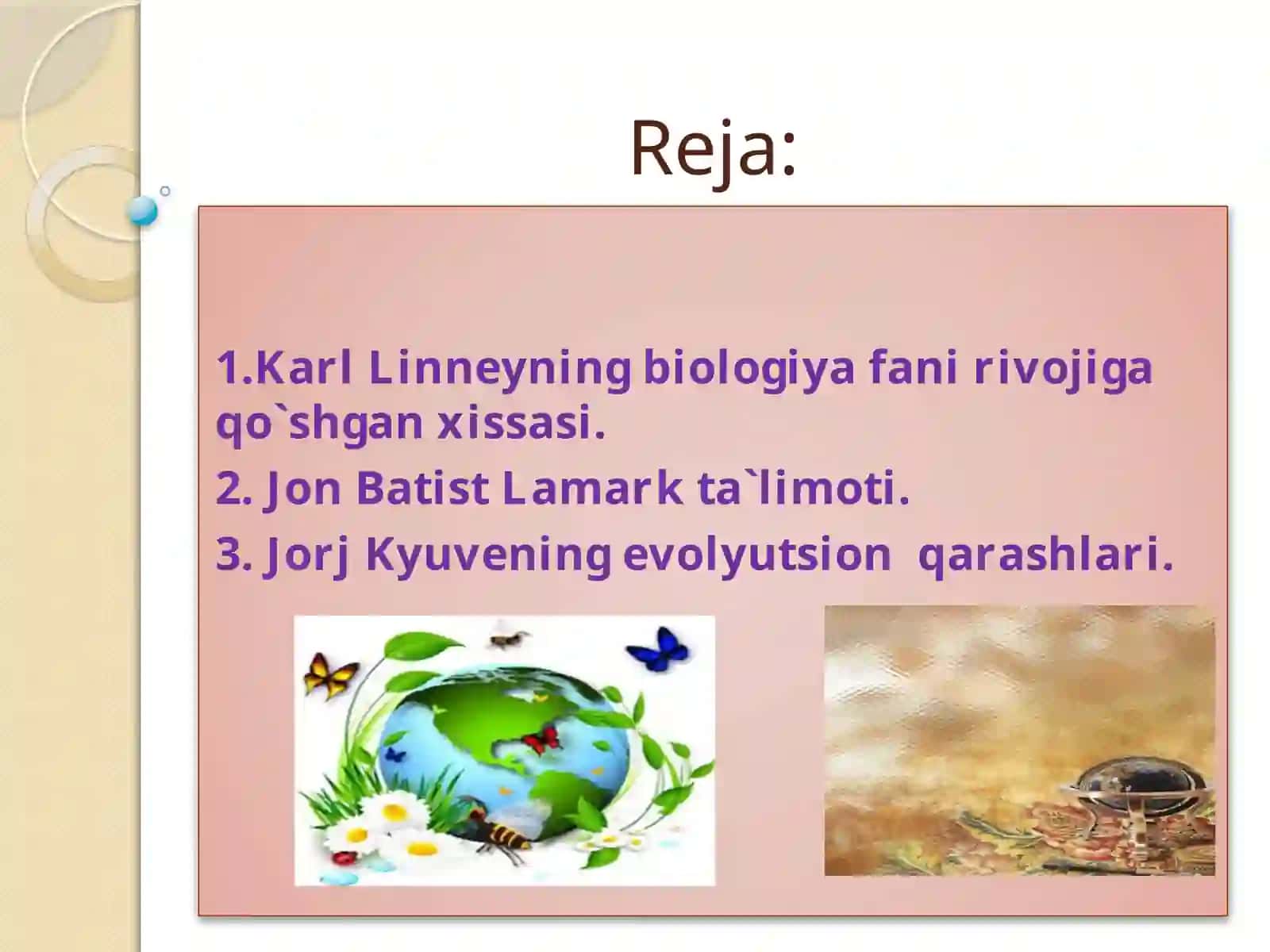 Yevropa olimlarining evolyutsion qarashlari - 6-Mavzu 2
