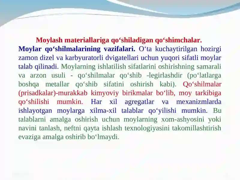 Kimyoviy qo‘shimchalar 2