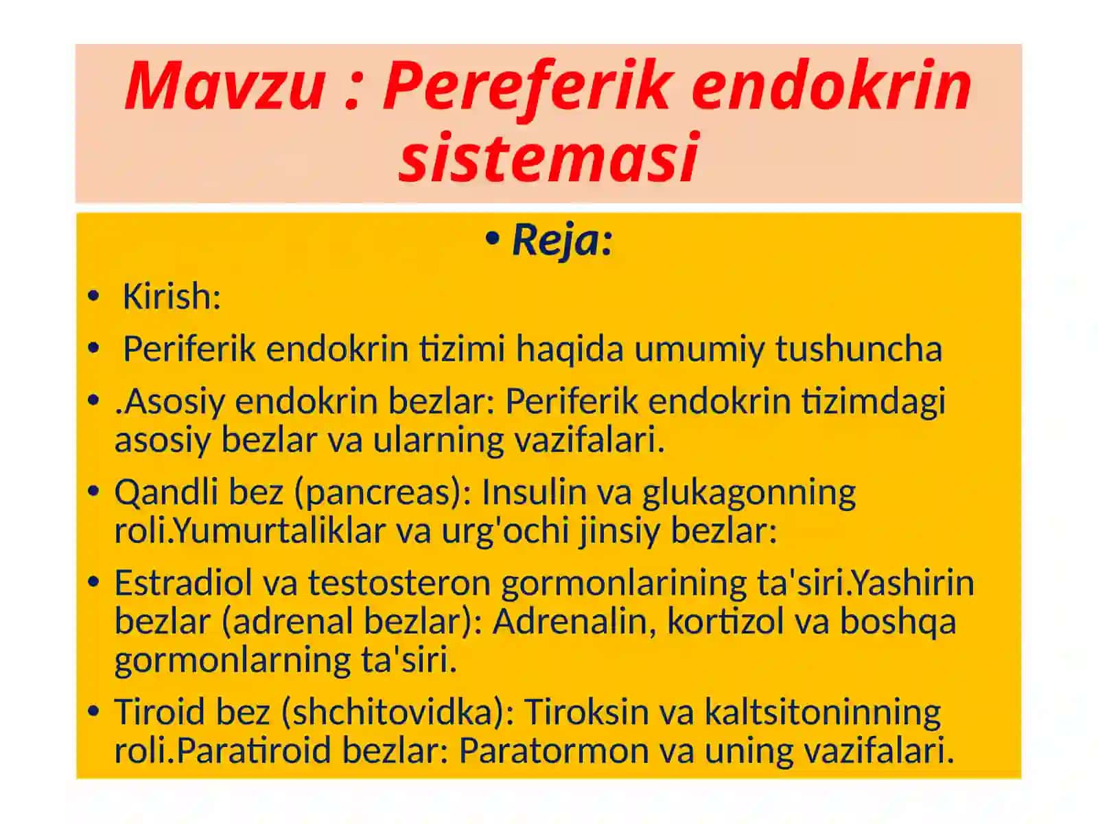 Pereferik endokrin sistemasi 2