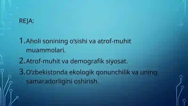 Atrof-muhit va tabiiy resurslar iqtisodiyoti 2