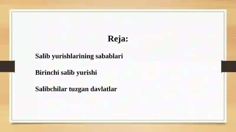 III-VIII ASRLARDA SALB YURISHLARI 2