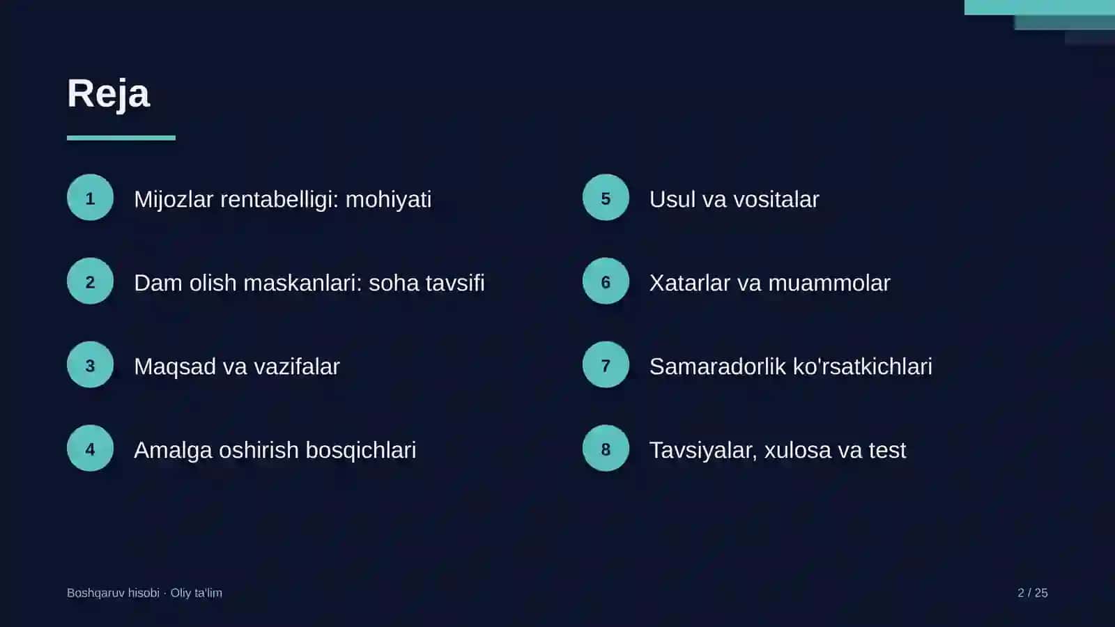 dam olish maskanlarida mijozlar rentabelligini hisoblash 7940 2