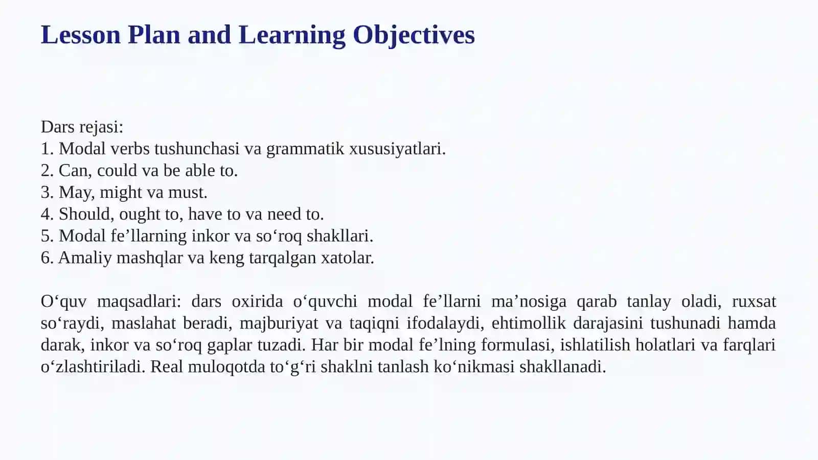 MODAL VERBS IN ENGLISH 2