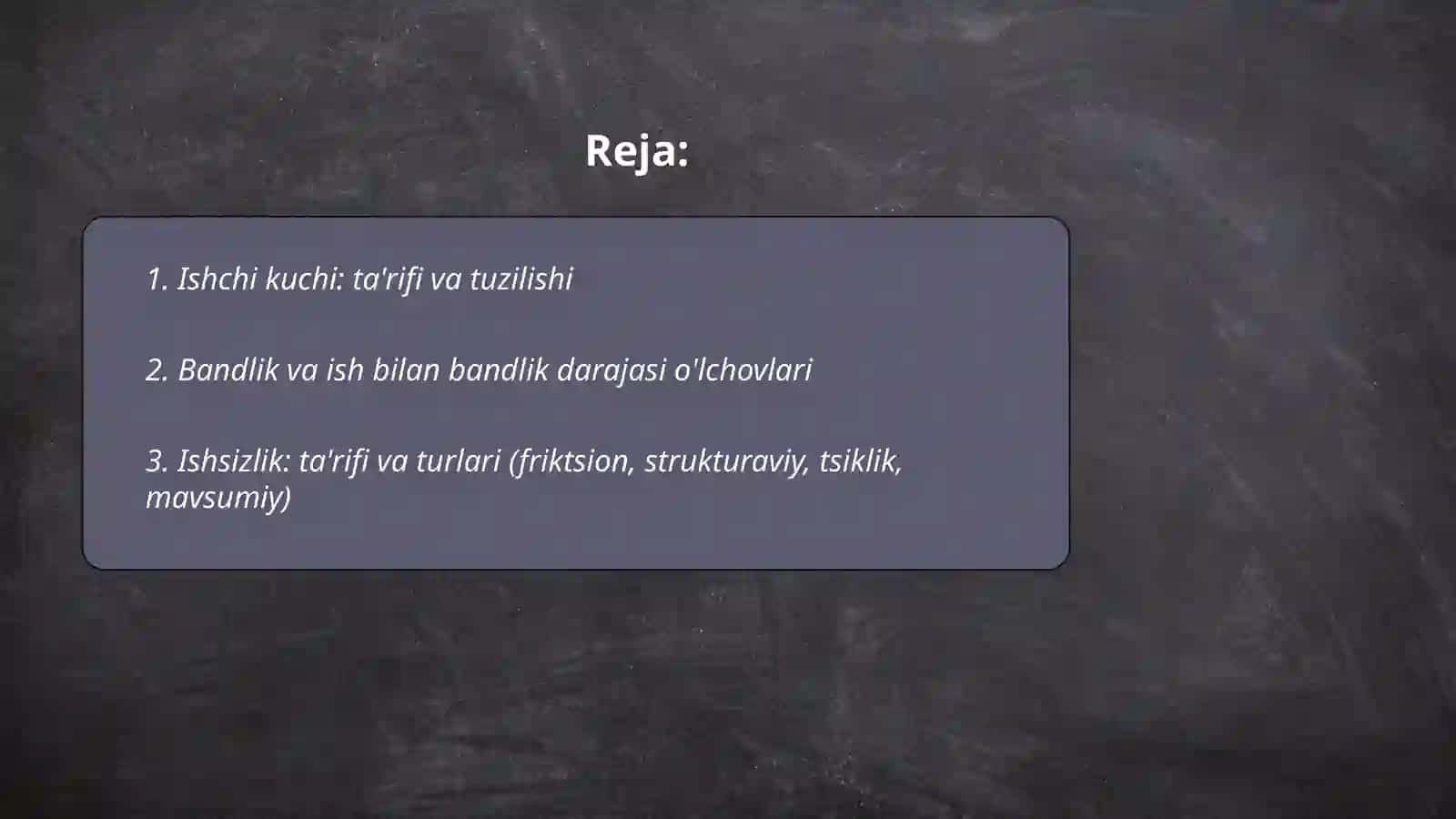 Ishchi kuchi, uning bandligi va issizlik (II-qism) 2