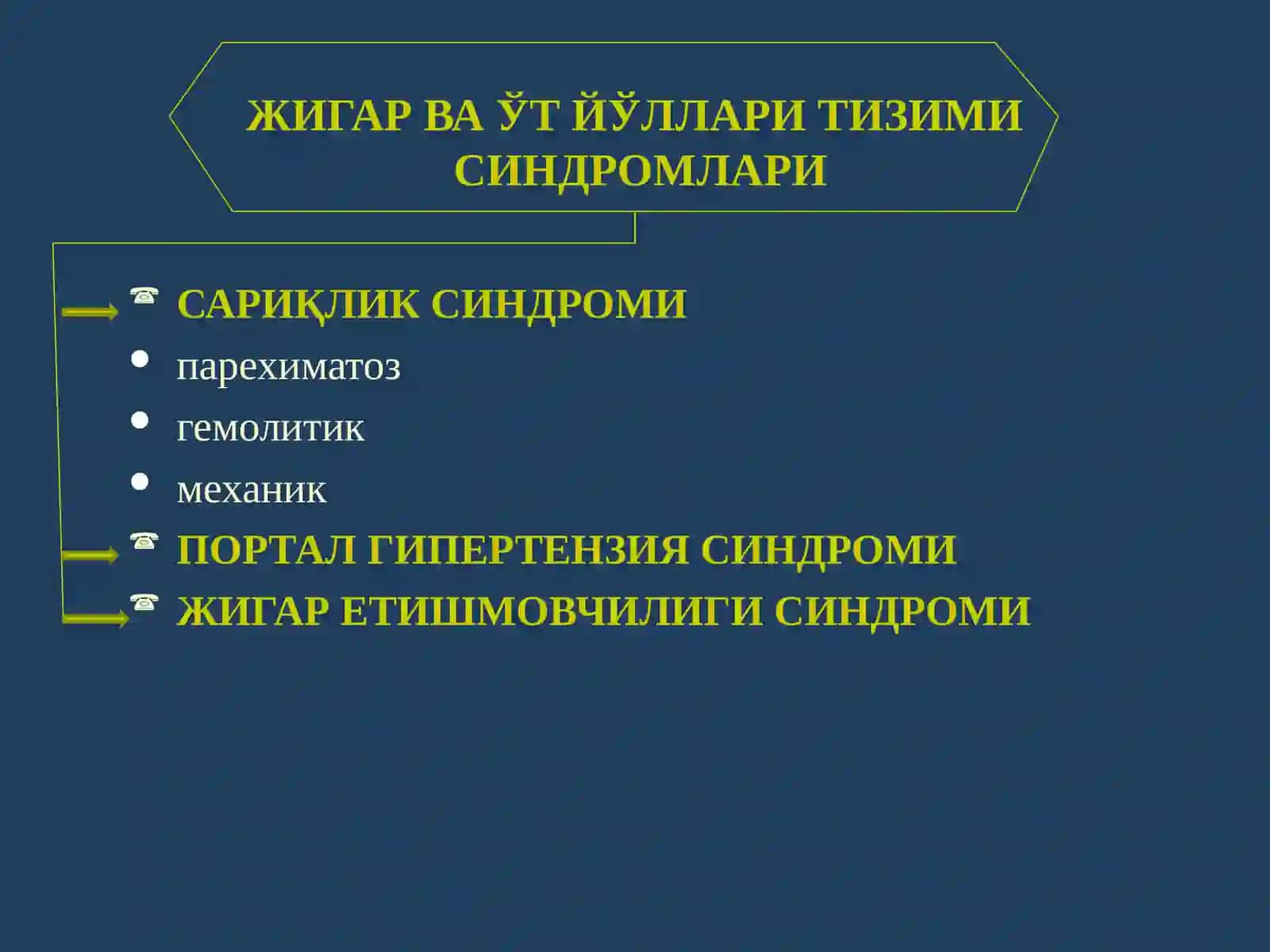 ЖИГАР ВА УТ ЙУЛИ СИНДРОМИ 2