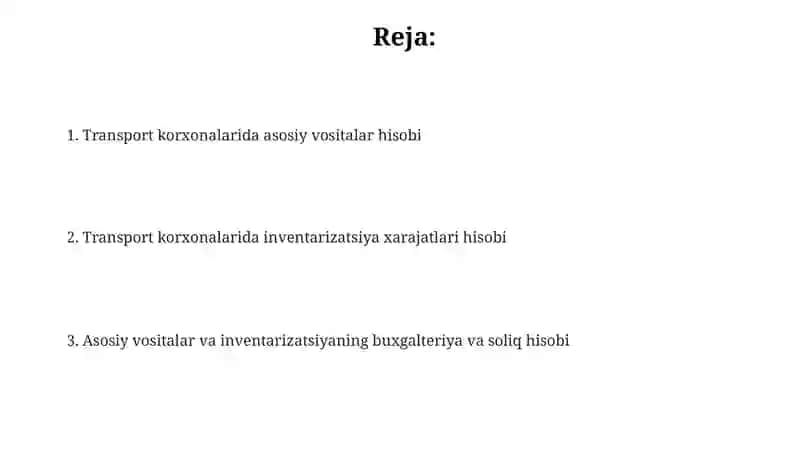 Asosiy vositalar hisobi 2