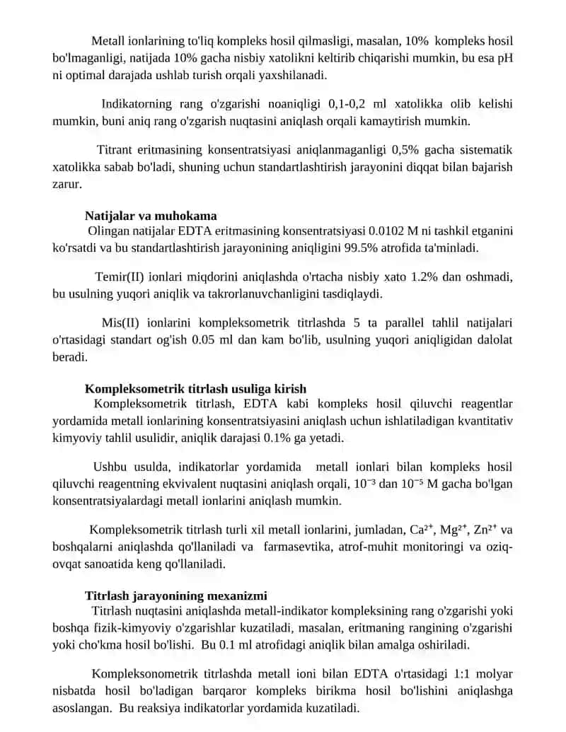 Komleksonometrik titrlash metodi 2