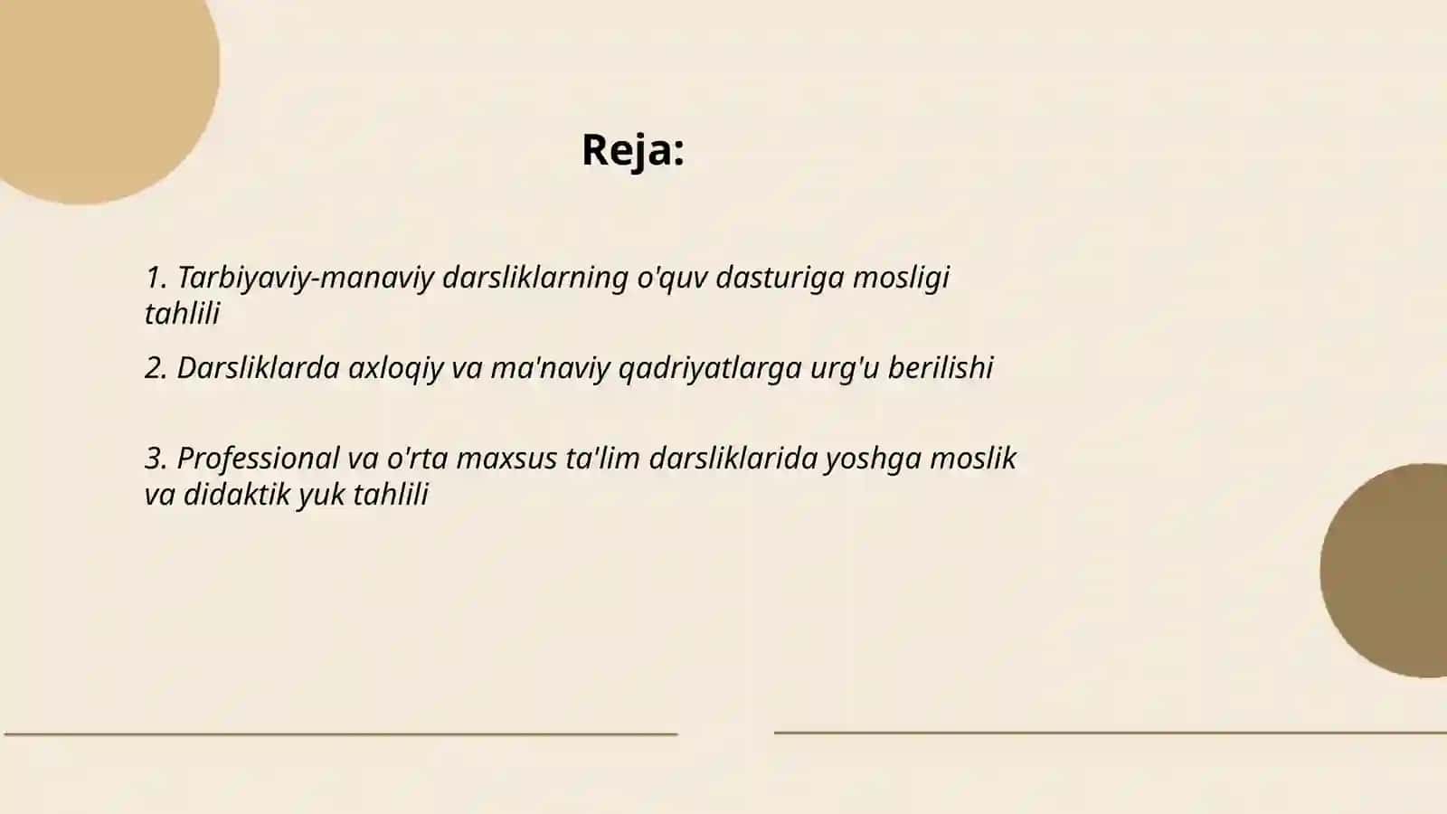 Maktab Tarbiya Fanlar Darsliklar Tahlili 2
