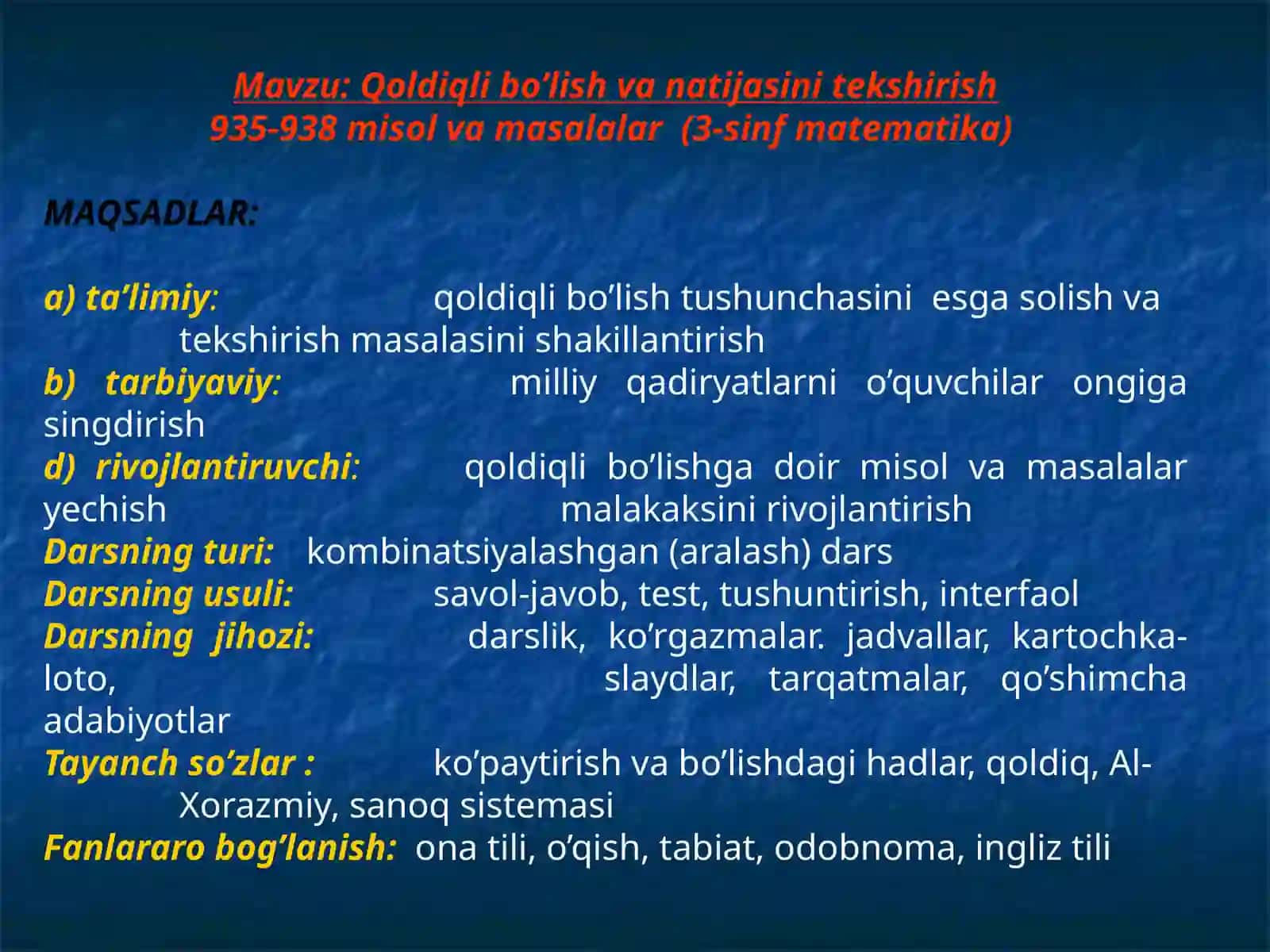 Qoldiqli bo'lish 2