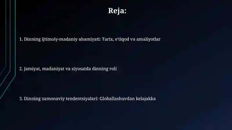 Dinning tarixiy ildizlari va e'tiqod tizimlari 2