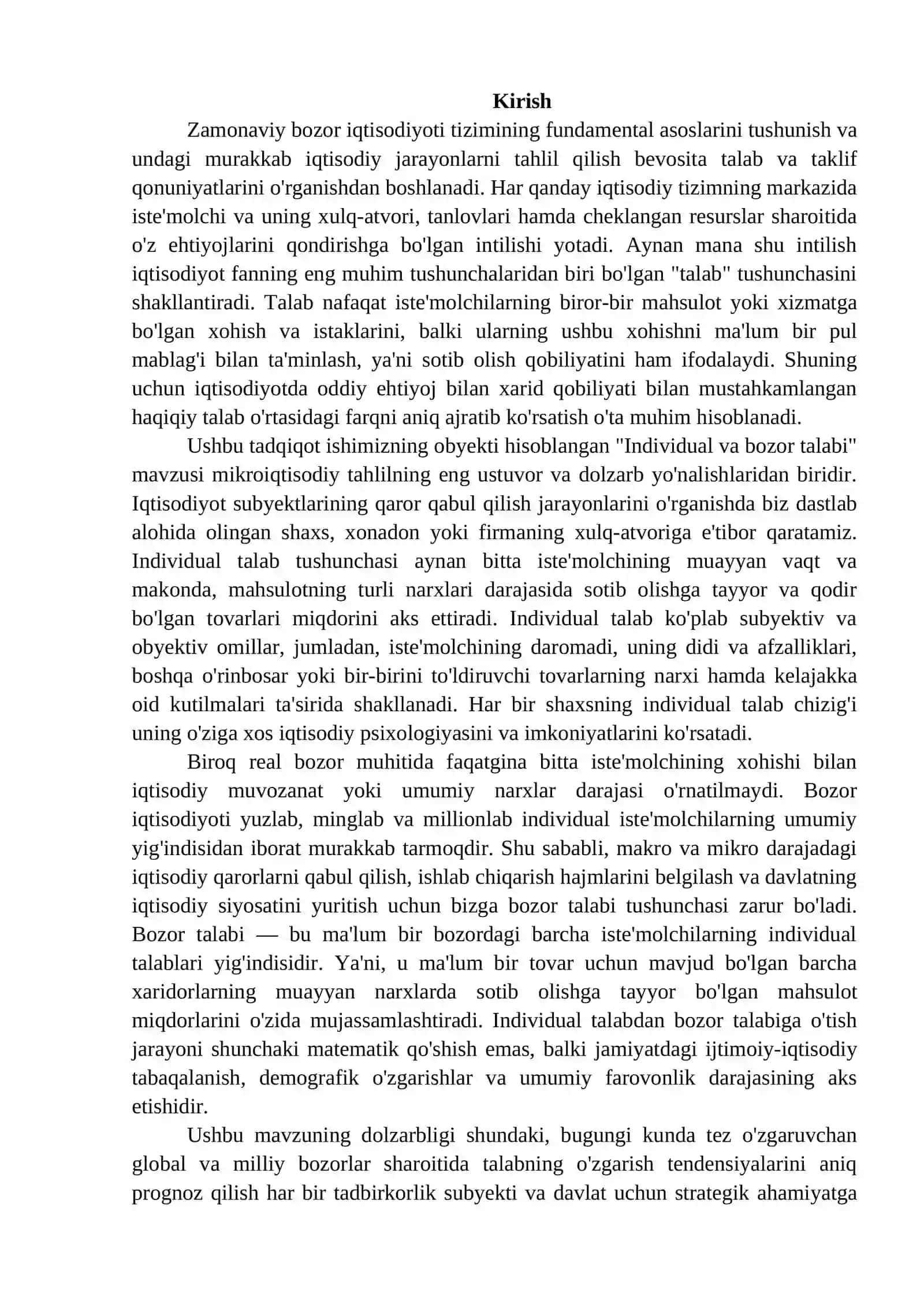 Individual va bozor talabi 2