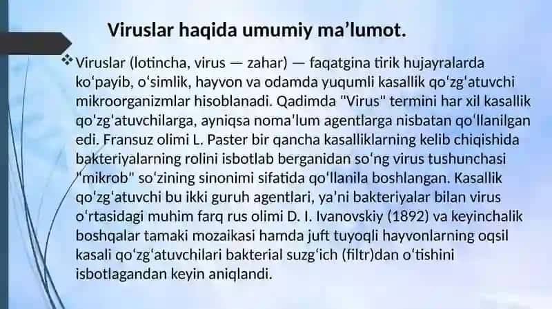 Viruslarning kelib chiqishi va ularning ahamiyati 2