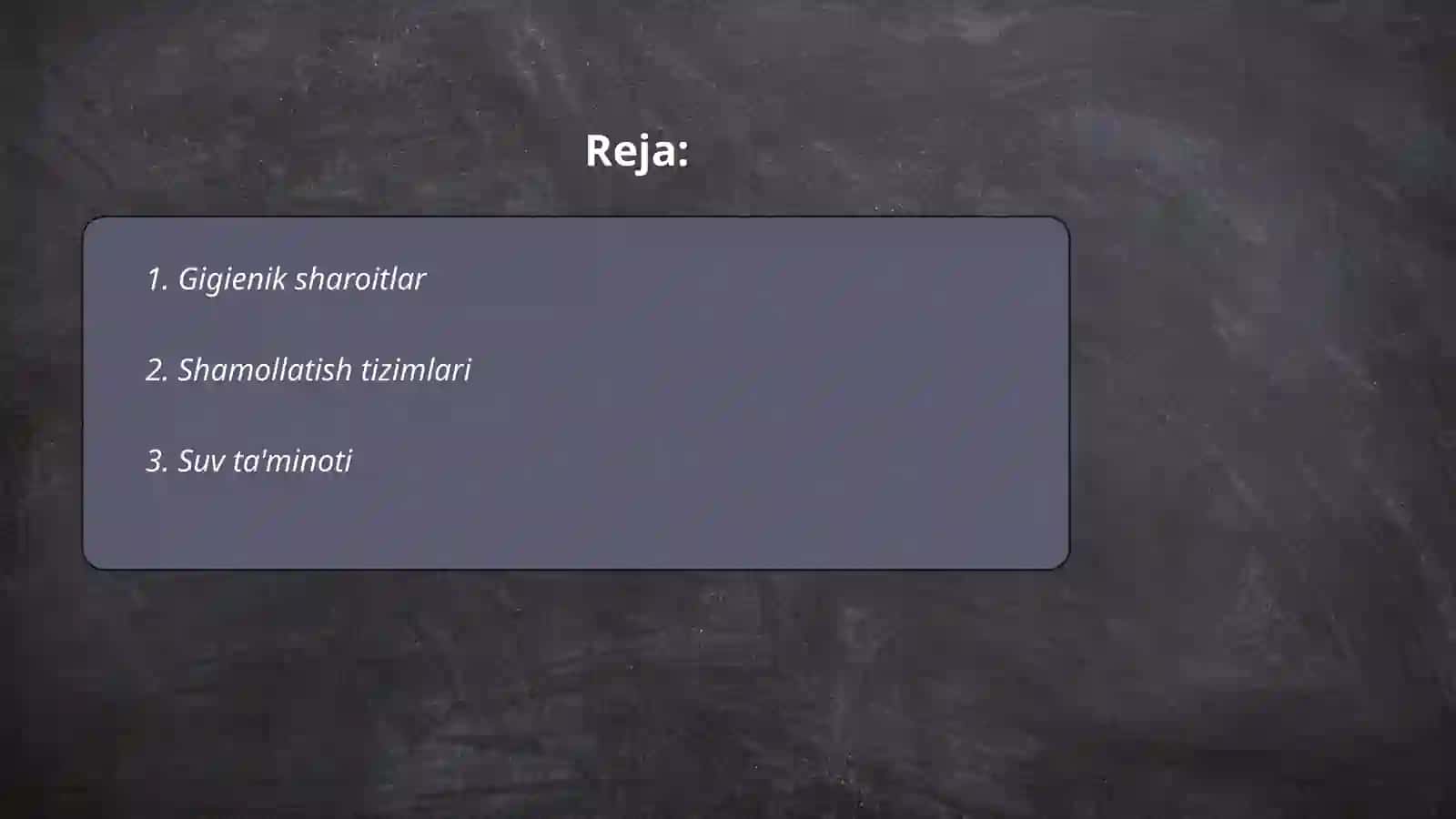 Gigienik Sharoitlar 2