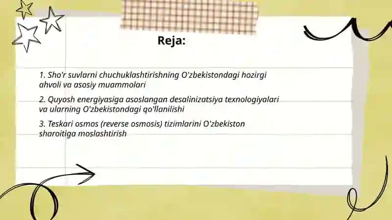 Sho'r suvlarni chuchuklashtirish g'oya yaratish 2