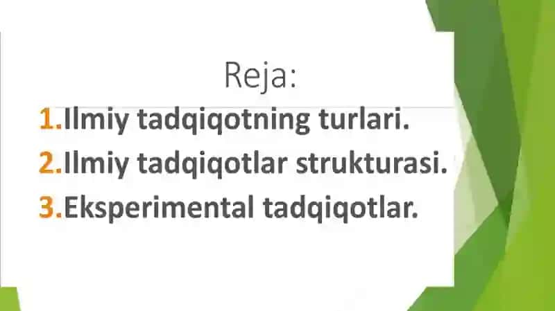 ilmiy tatqiqotning turlari 2