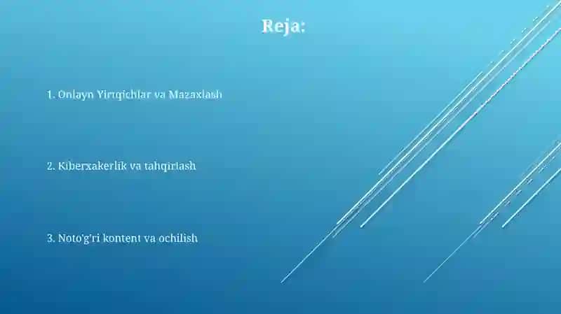 Onlayn Yirtqichlar va Mazaxlash 2