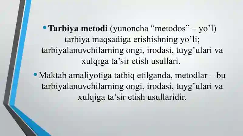 Tarbiyaning umumiy metodlari 2