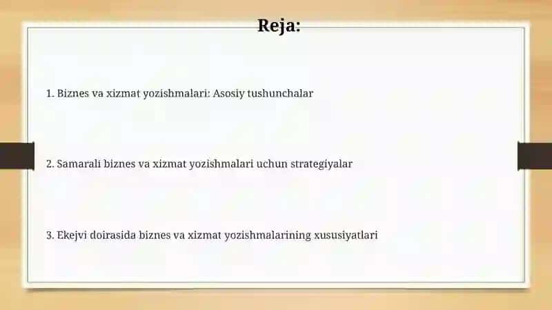 Ish yuritish va xizmat yozishmalari 2