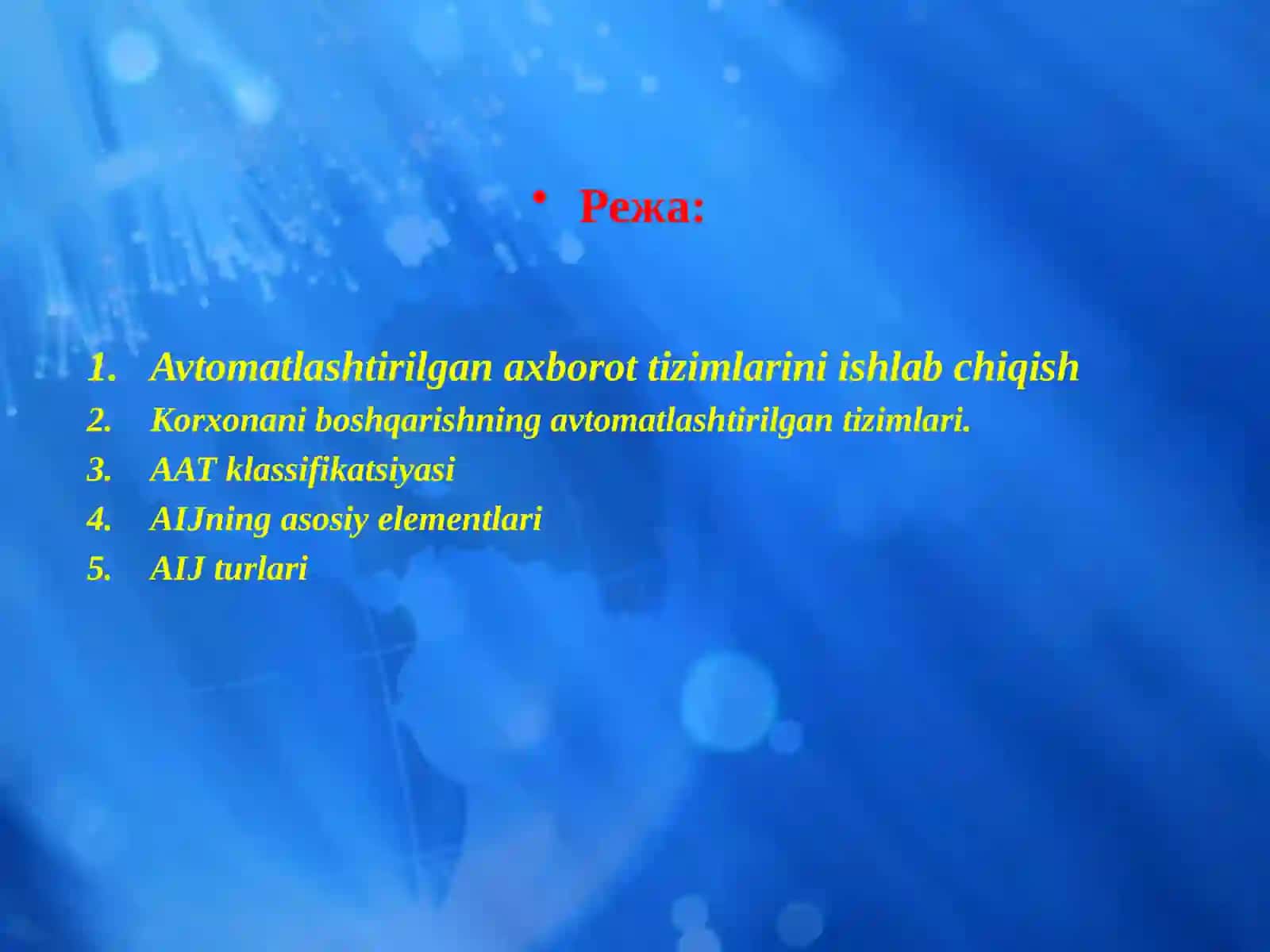 Avtomatlashtirilgan axborot tizimlari (AAT)2 2