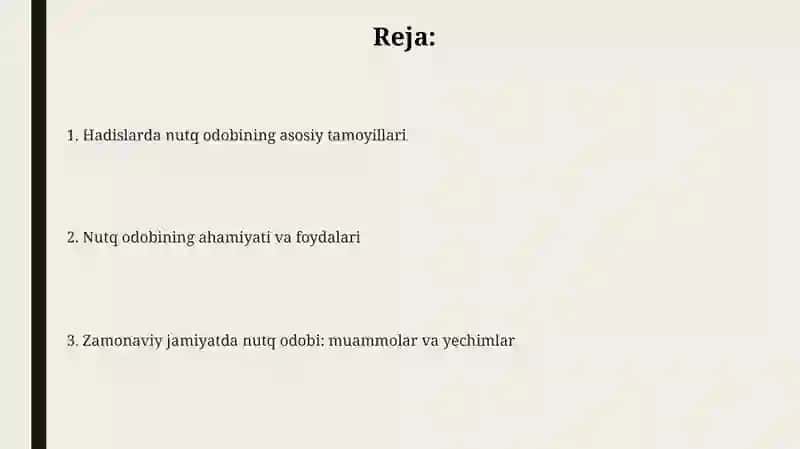 Hadislarda nutq odobi 2