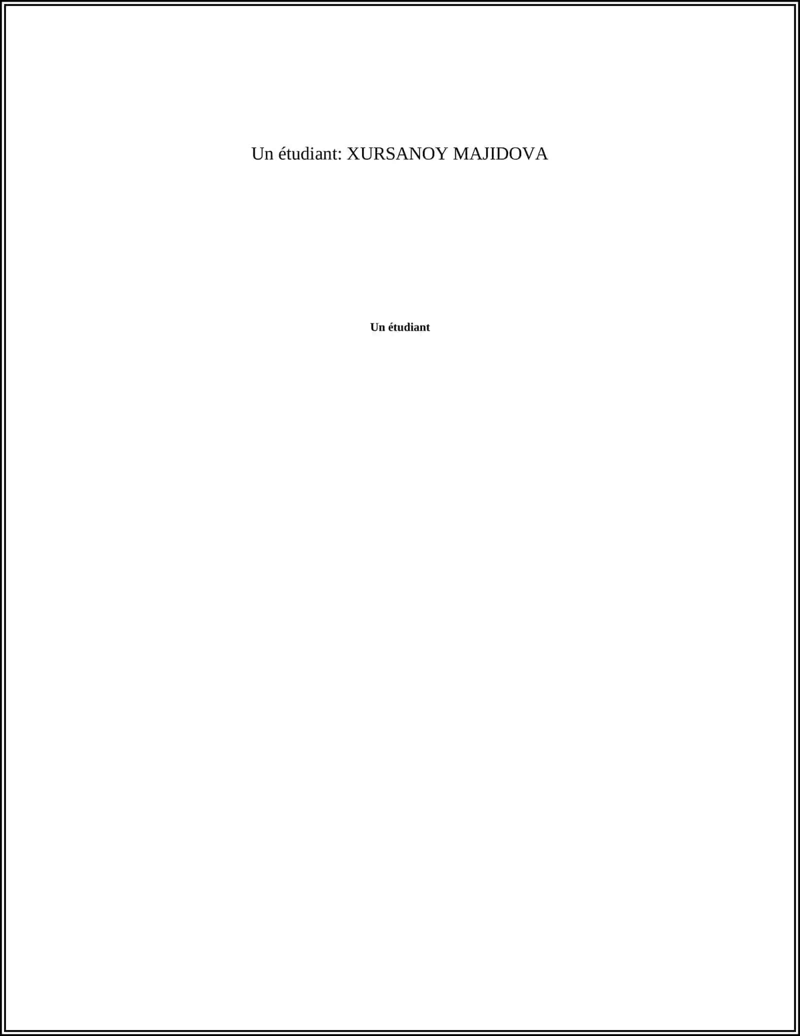TRAVAIL DE LA FIN D’ANNÉE 2