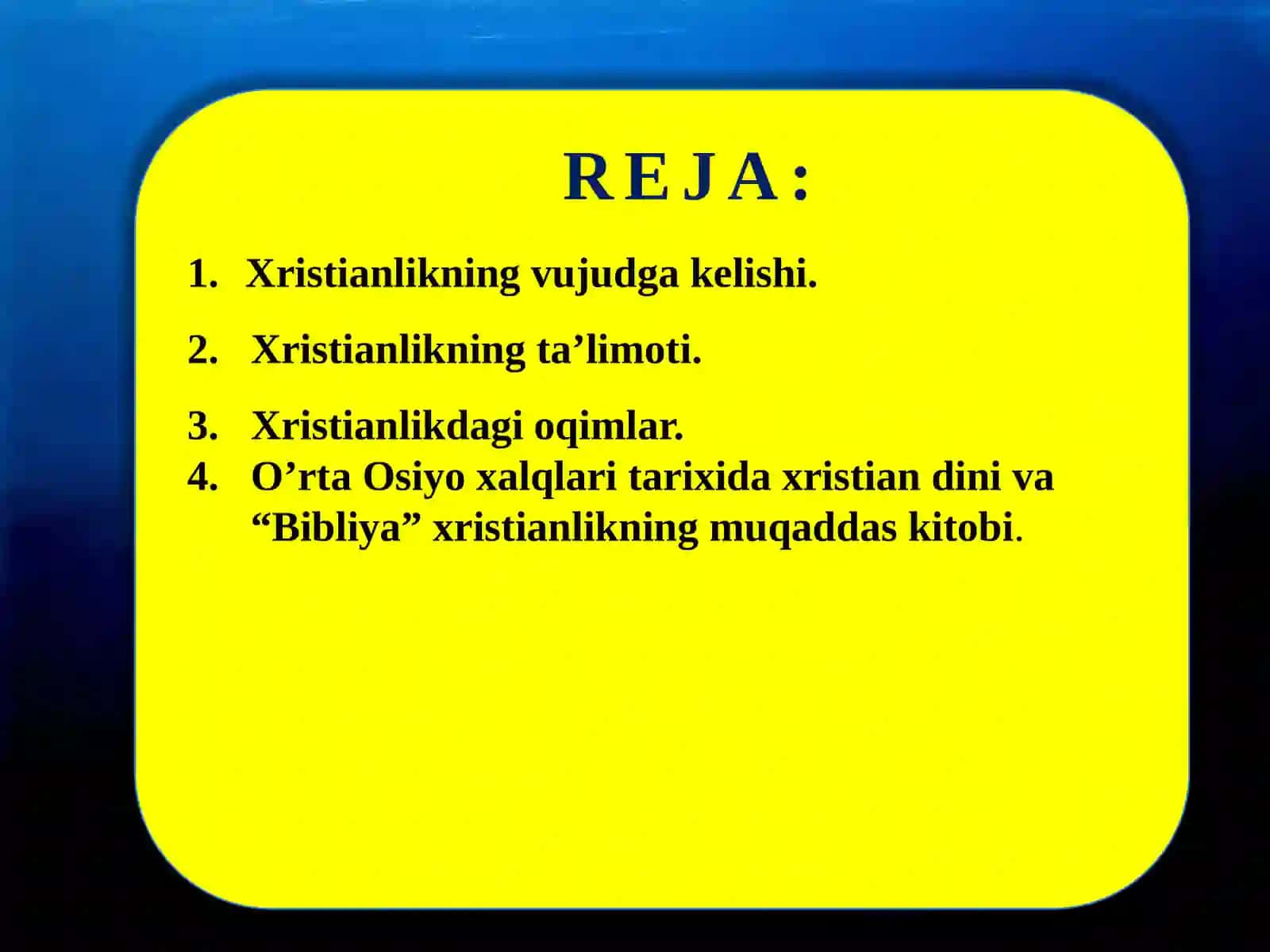 XRISTIAN DINI TARIXI VA ASOSIY G`OYALARI 2