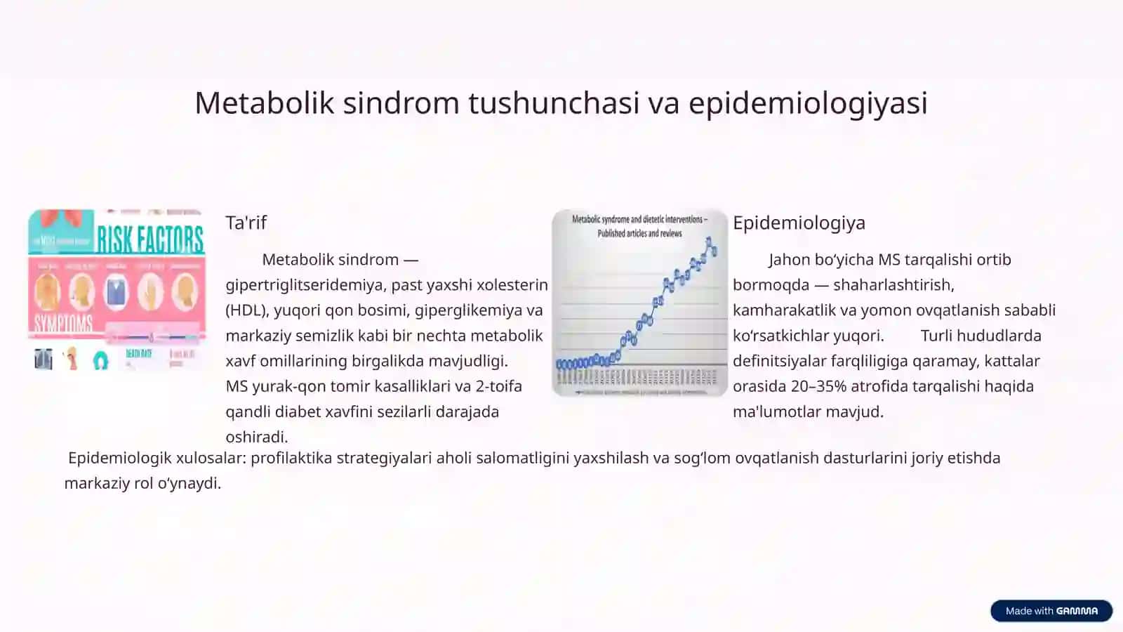 Metabolik sindrom: biokimyoviy asoslar va asoratlar 2