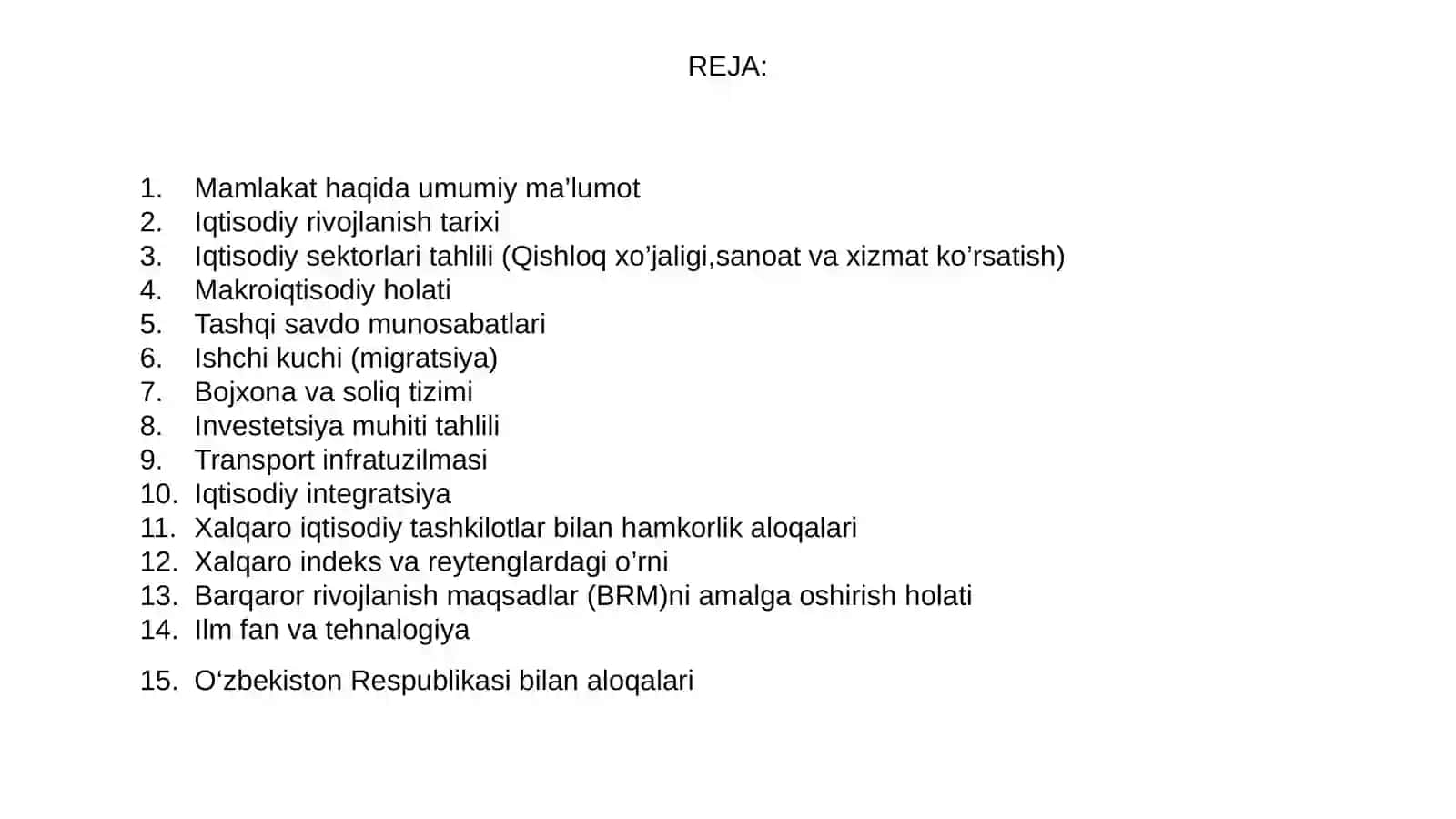 Armaniston davlatining jahon iqtisodiyotidagi o'rni 2