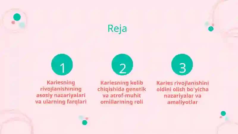 Karies kelib chiqish nazariyalari 2